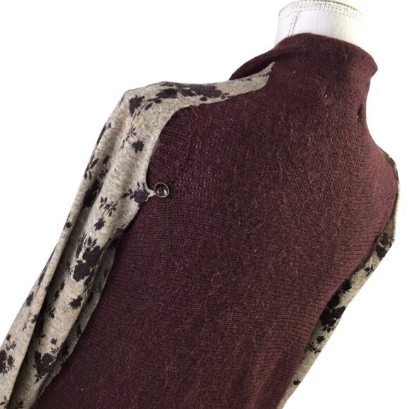Sleeping on Snow Cozy Times Sweater Layered Cardigan Wool Alpaca Lagenlook Sz S - Picture 6 of 10
